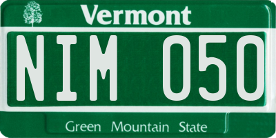 VT license plate NIM050