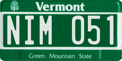 VT license plate NIM051