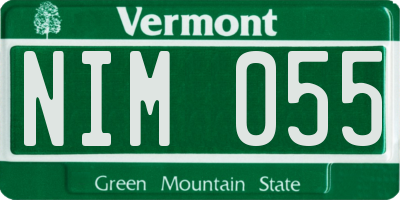 VT license plate NIM055