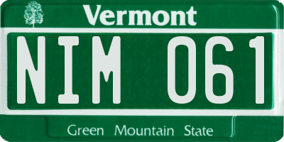 VT license plate NIM061