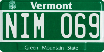 VT license plate NIM069