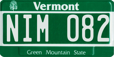 VT license plate NIM082