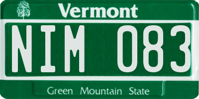 VT license plate NIM083