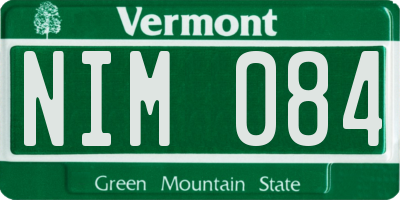 VT license plate NIM084