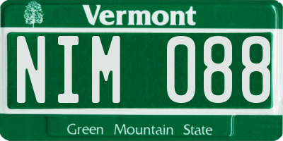 VT license plate NIM088