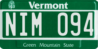 VT license plate NIM094