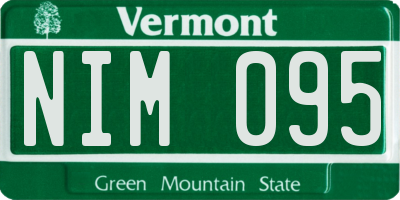 VT license plate NIM095