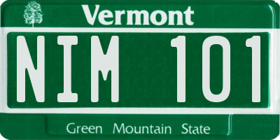 VT license plate NIM101