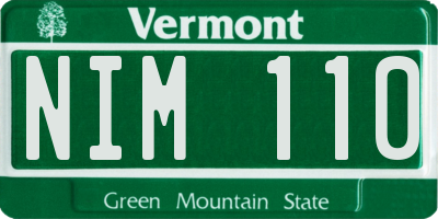 VT license plate NIM110