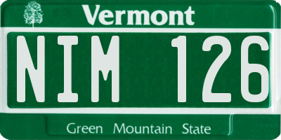 VT license plate NIM126