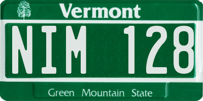VT license plate NIM128