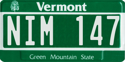 VT license plate NIM147