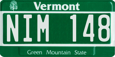 VT license plate NIM148