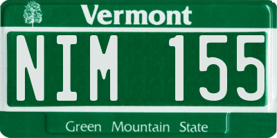 VT license plate NIM155