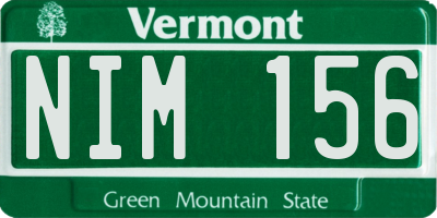 VT license plate NIM156