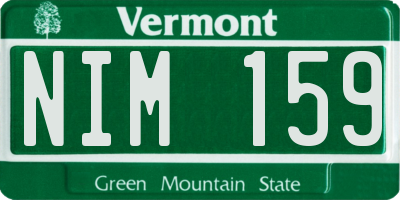 VT license plate NIM159