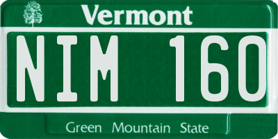 VT license plate NIM160