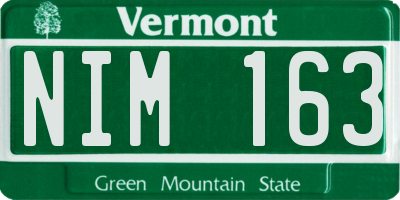 VT license plate NIM163