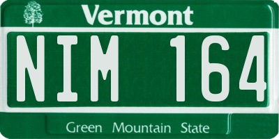 VT license plate NIM164