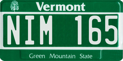 VT license plate NIM165