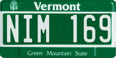 VT license plate NIM169