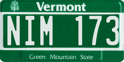 VT license plate NIM173