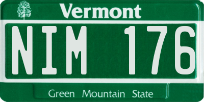VT license plate NIM176