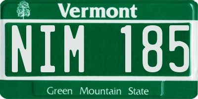VT license plate NIM185