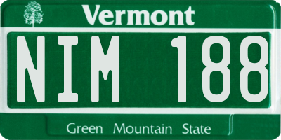 VT license plate NIM188