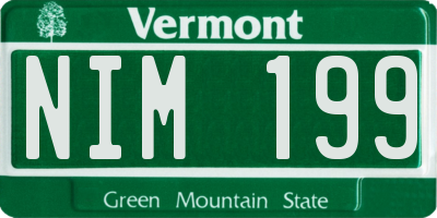 VT license plate NIM199