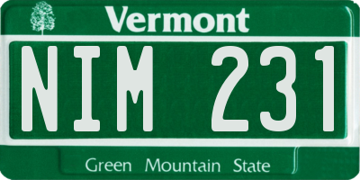 VT license plate NIM231