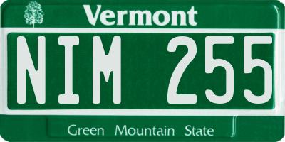 VT license plate NIM255