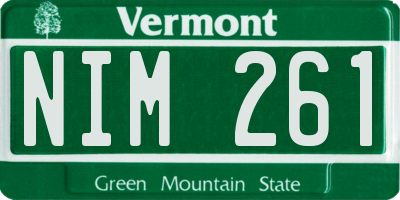 VT license plate NIM261