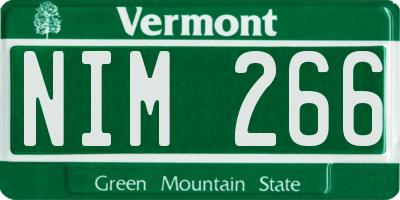 VT license plate NIM266
