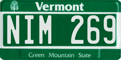 VT license plate NIM269