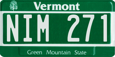 VT license plate NIM271