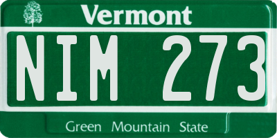 VT license plate NIM273