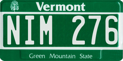 VT license plate NIM276