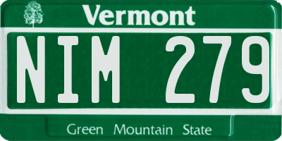 VT license plate NIM279