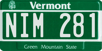 VT license plate NIM281
