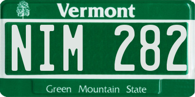 VT license plate NIM282