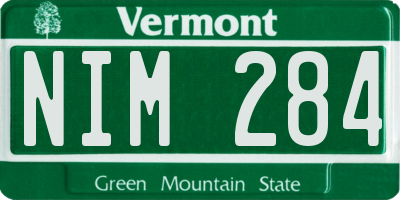 VT license plate NIM284