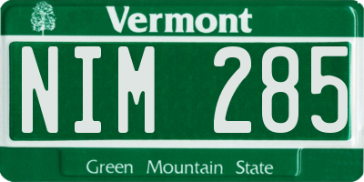 VT license plate NIM285