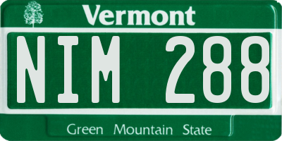 VT license plate NIM288