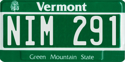 VT license plate NIM291
