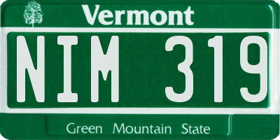 VT license plate NIM319