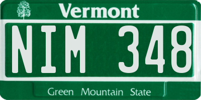 VT license plate NIM348