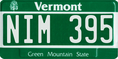 VT license plate NIM395