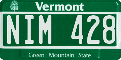 VT license plate NIM428
