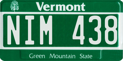 VT license plate NIM438